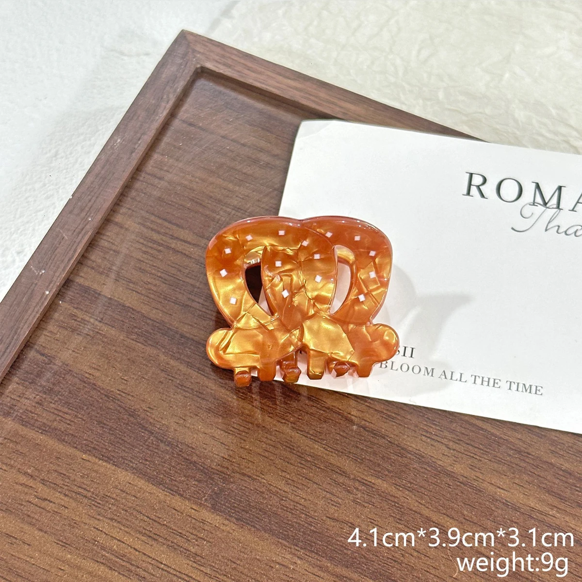 1 Stück Vintage Croissant Alkaline Water Knot Haarklammer, hochwertige große und kleine Croissant-Haarklammer für Hochsteckfrisuren am Hinterkopf, Haifischklammer – Detail 10