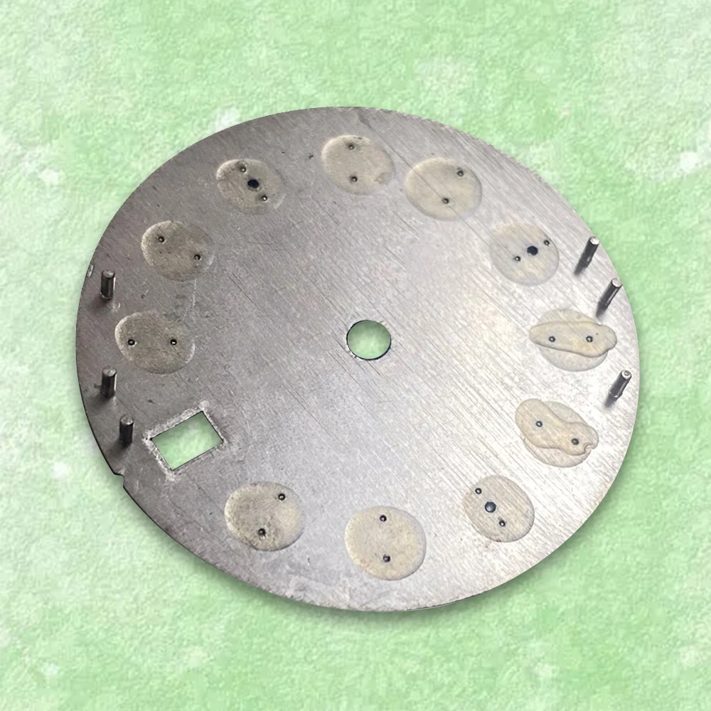 28.5mm S Logo Dial Suitable For NH35/NH36 Japanese Automatic Movement Green Luminous Watch Modification Accessories