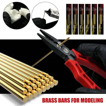 Pręty mosiężne z serii Dspiae BB(05-30) do modelowania 0.5mm 1.0mm 1.5mm 2.0mm 2.5mm 3.0mm złota jakość bez ołowiu pręty z litego mosiądzu