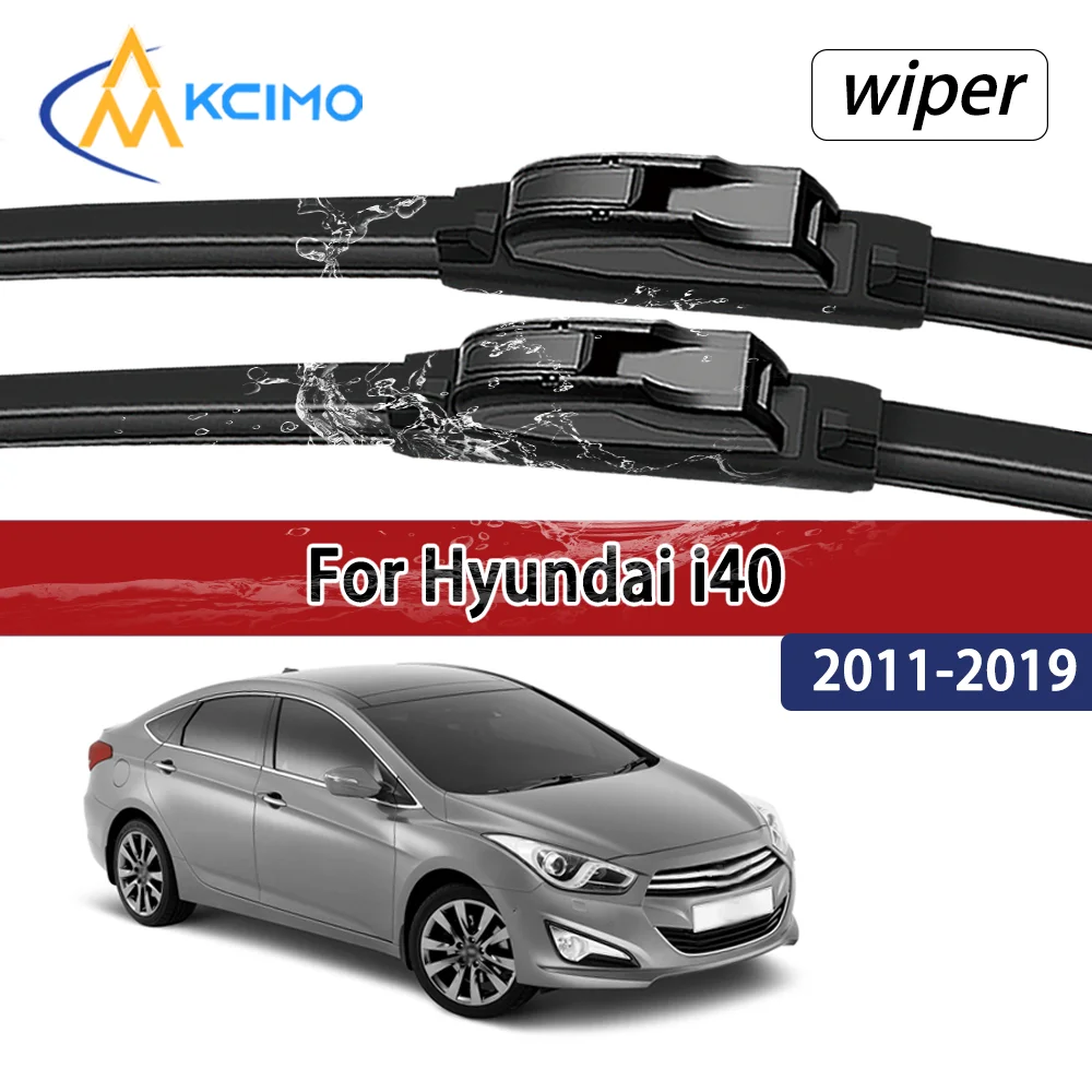 For Hyundai i40 2011–2019 2012 2013 2014 Compatible Durable Silent Front Wiper Blades Car Windscreen Auto Window Accessories