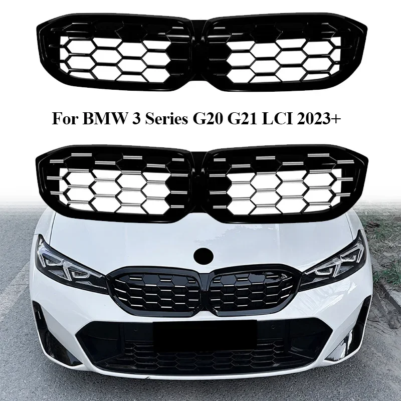

Гоночная решетка переднего бампера автомобиля для BMW 3 серии G20 G21 G28 LCI 2023 + 330i 320d M340i Diamond Style Автомобильные передние гоночные решетки