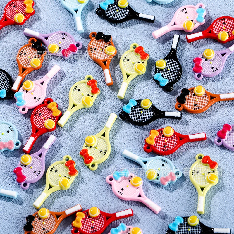 

25pcs Hello Kitty Keychain Women Accessories Cute Cartoon DIY Phone Chain Crossbody Bag Backpack Material Kt Girl Gift Wholesale