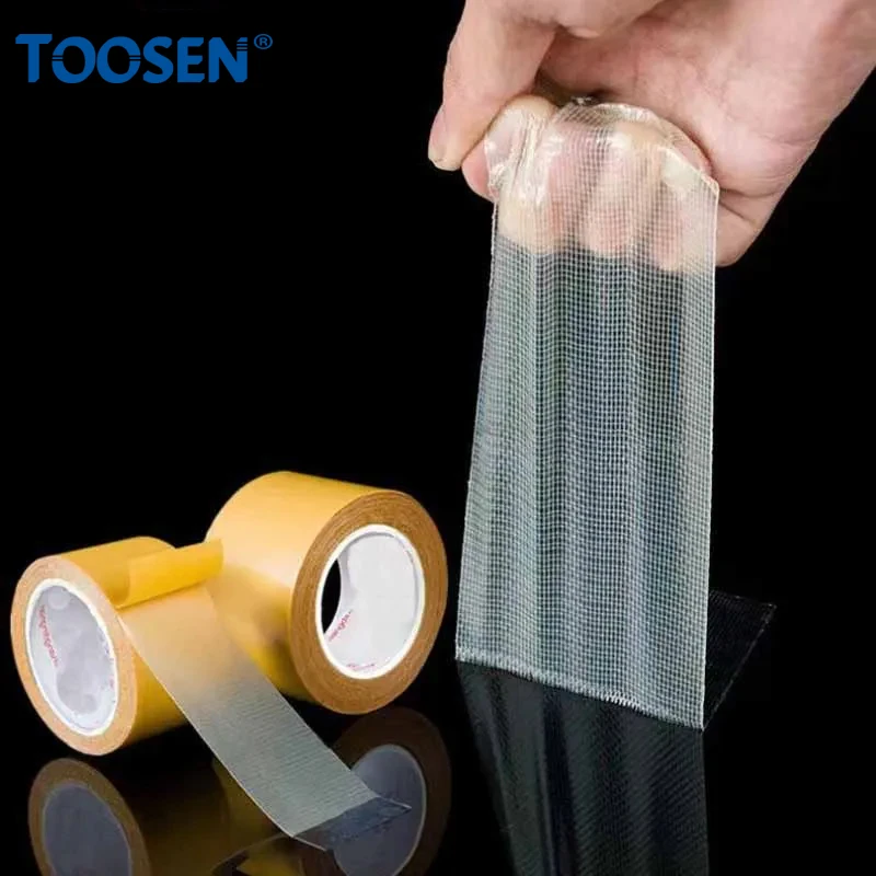 5/10/20M (1Roll) Grid Double-sided Cloth Base Tape High-viscosity Household Exhibition Carpet Tape Width 10-100mm