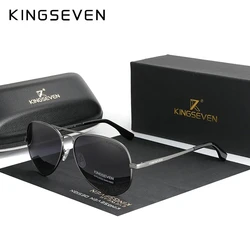 KINGSEVEN Brand Men Aluminum Sunglasses 2023 New Polarized UV400 Mirror Male Sun Glasses Women For Men Oculos de sol 7735