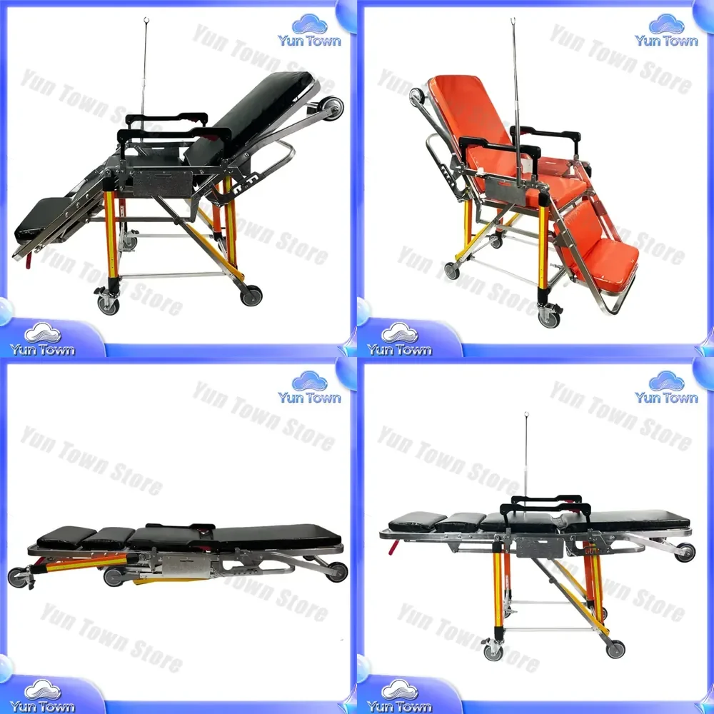 Folding Medical Stretcher Chair for Emergency Patient Transfer Hospital Use Ambulance Stretcher Cart for Healthcare