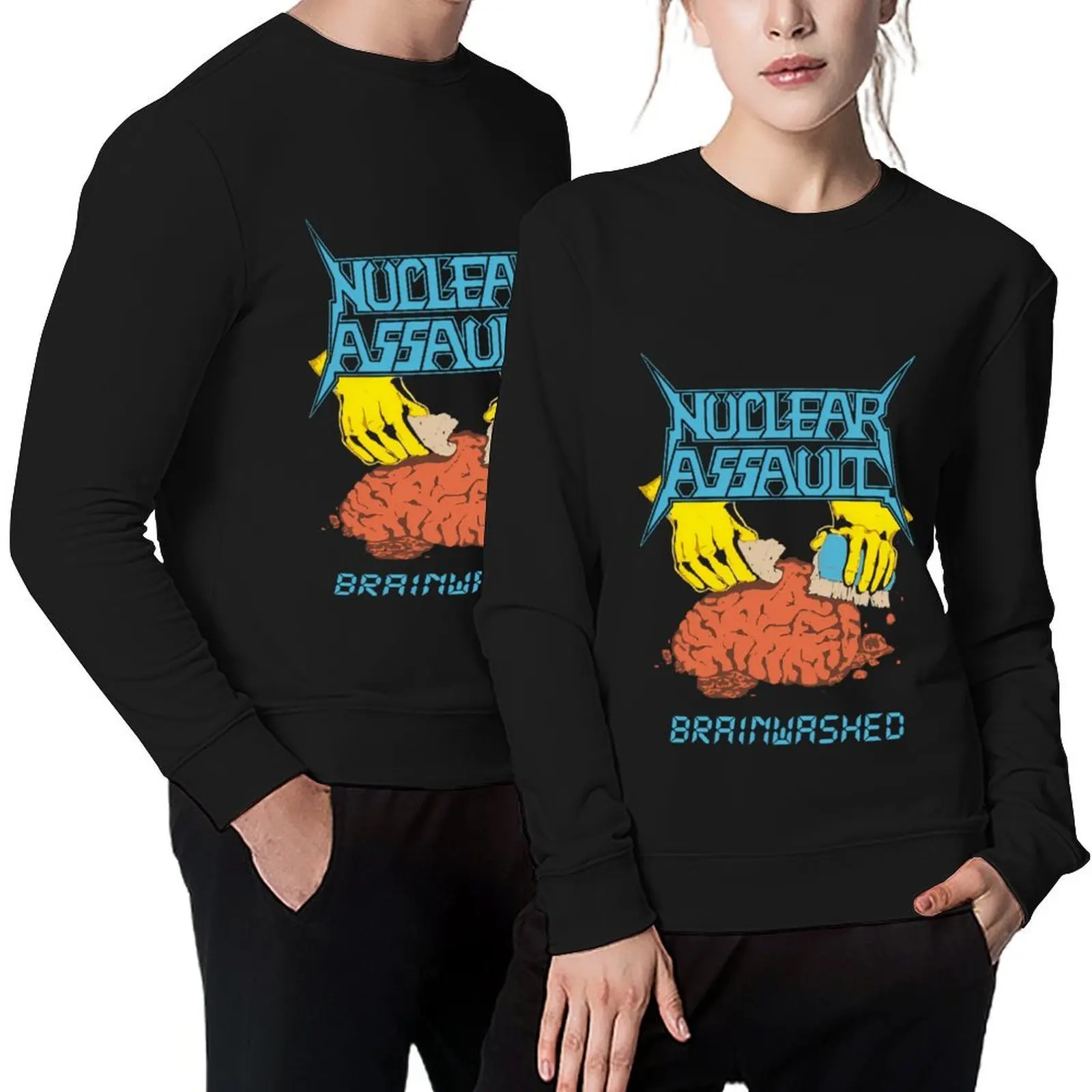 

Funny Men Nuclear Assault Brainwashed Pullover tracksuits korean style clothes japanese style winter clothes hoody