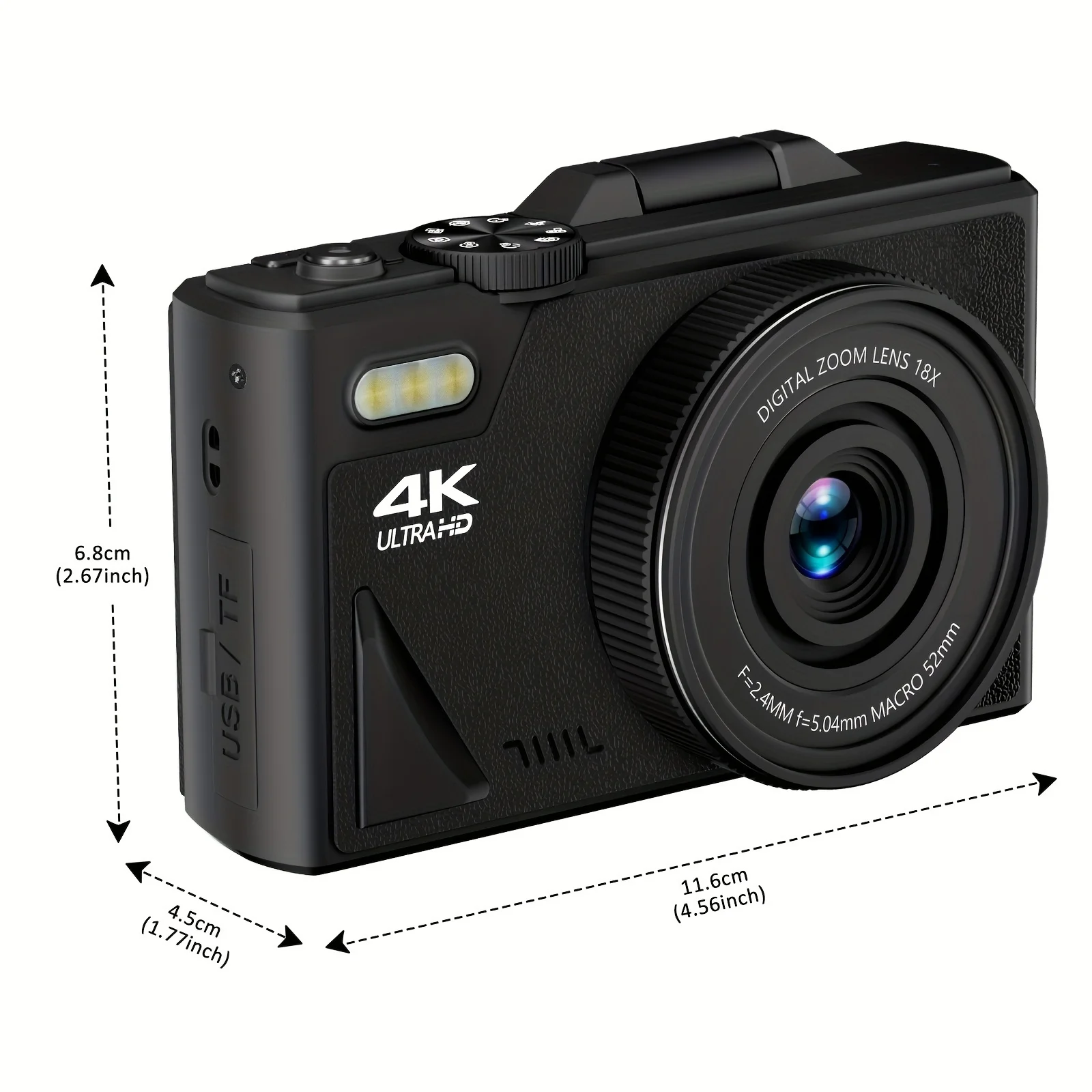 4K 64MP Digital Photo Camera For Photography Vintage YouTube Video Vlogging Camcorder 3\