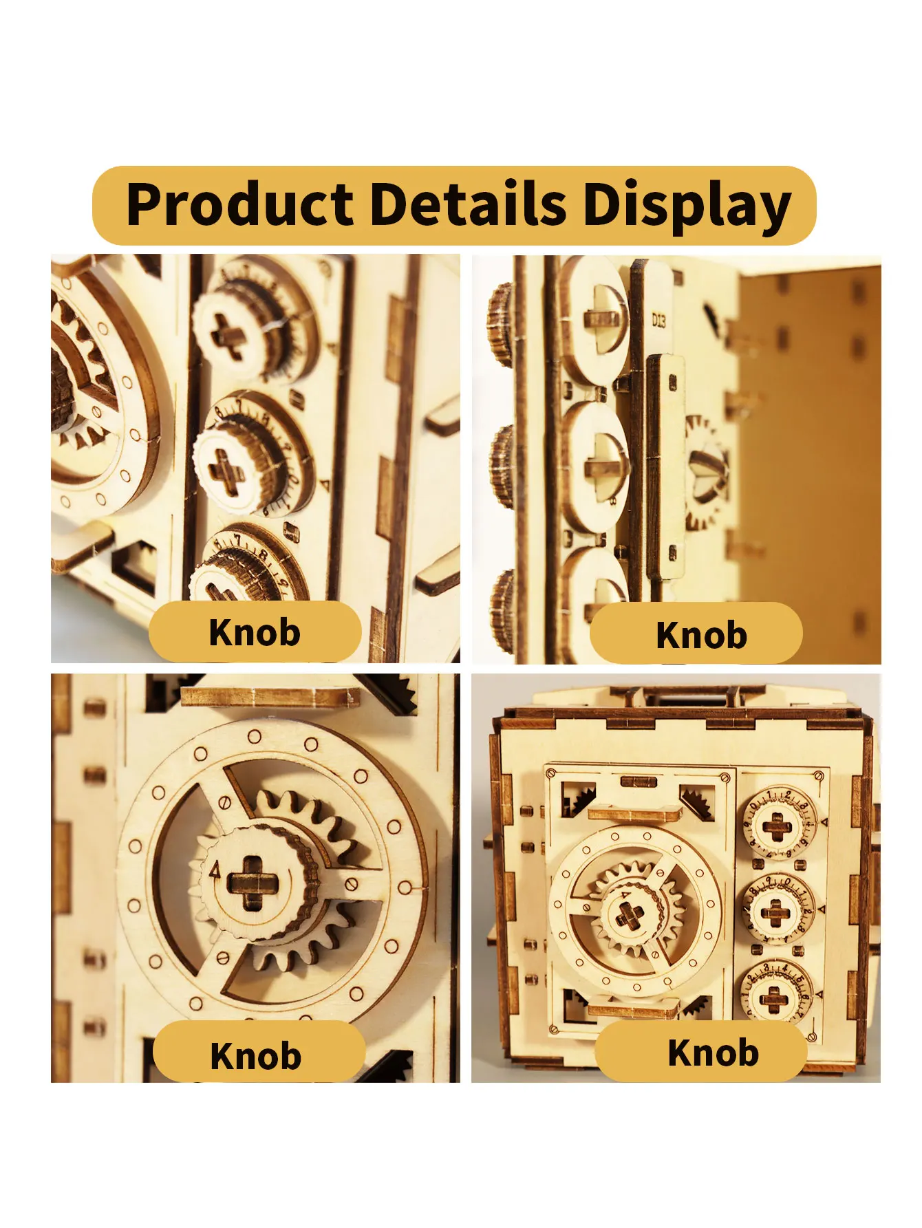 Puzzle in legno 3D per adulti Kit modello scatola puzzle caschi fai-da-te per costruire regali di Natale