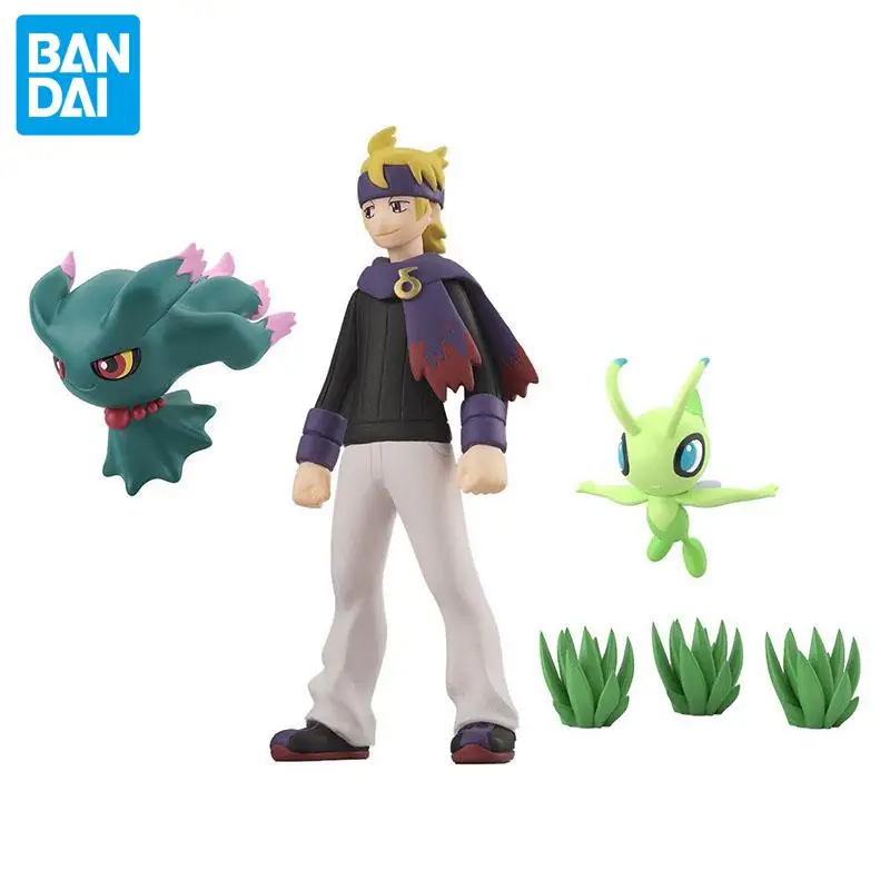 BANDAI In Stock Original Pokemon Scale World Morty Misdreavus Celebi Traunfugil  Action Figure Cute Toys for Children