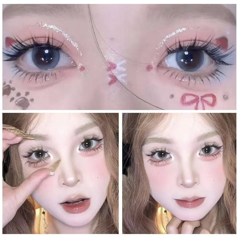 Herbruikbare Cat Eye Fairy Lash Clusters Stekelige Wetlook Manga Valse Wimpers C Krul Anime Wimpers