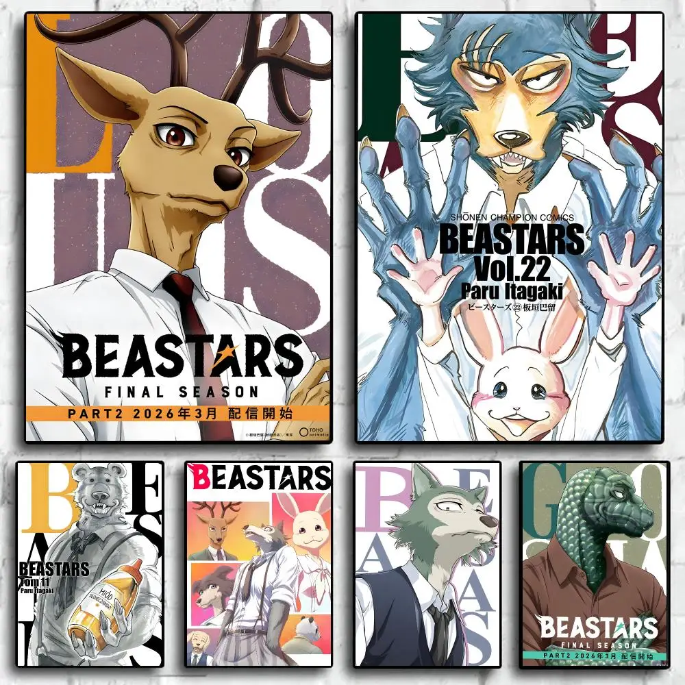 B-bEASTARS Anime Poster Poster Waterproof PP Self-Adhesive,Removable Wall Decor For Bedroom Entrance Bar Cafe, Ideal Gift