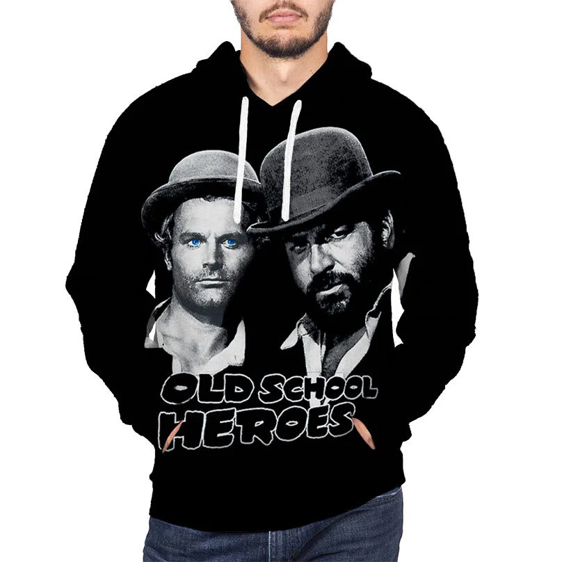 

Fashion Terence Hill Bud Spencer 3D Print Hoodies Men Hip Hop Hooded Sweatshirts Pullovers Harajuku Tracksuits Tops Kid Clothing