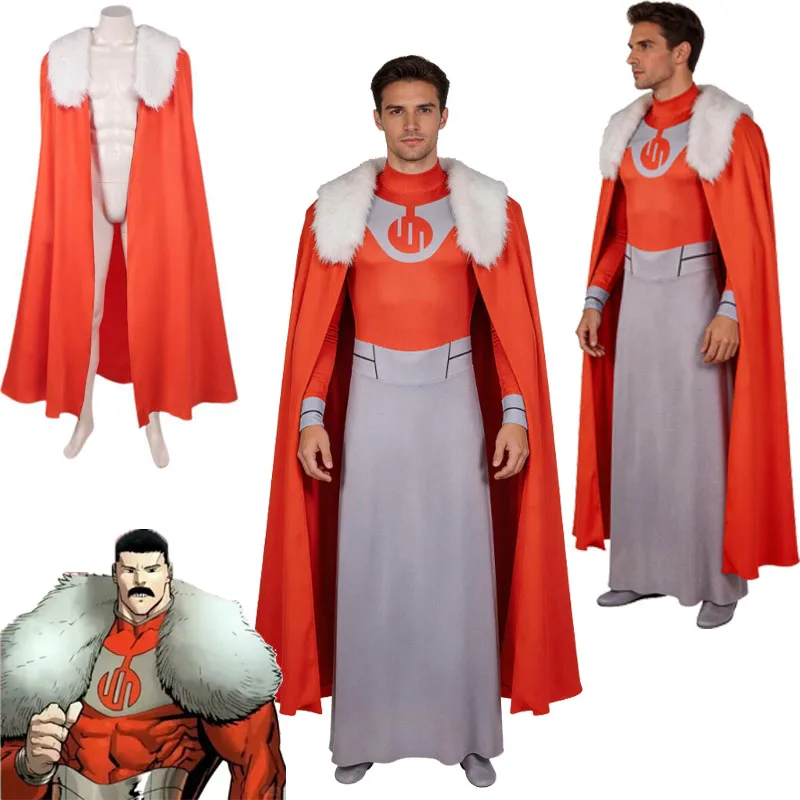 

Clothing for Men Invincible Grand Regent Thragg Cosplay Costumes with Cloak Anime Character Halloween Masquerade Performance