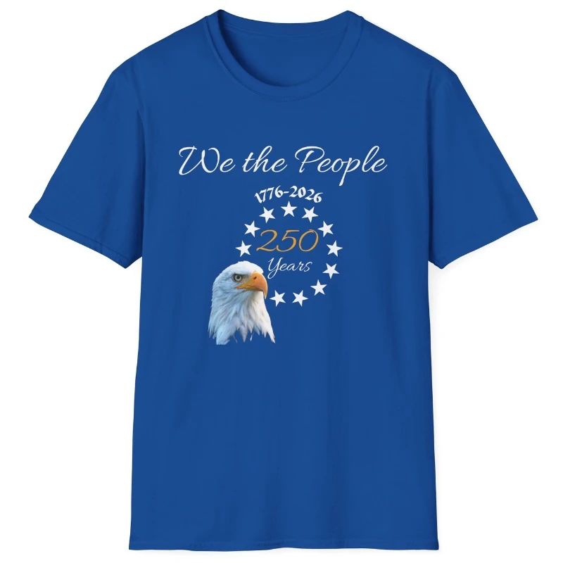 تي شيرت وطني نحن الناس أصلع النسر 250 سنة للجنسين تي شيرت 1776-2026 قطنية عالية الجودة جميع المواسم موضة عادية لينة مريحة #1