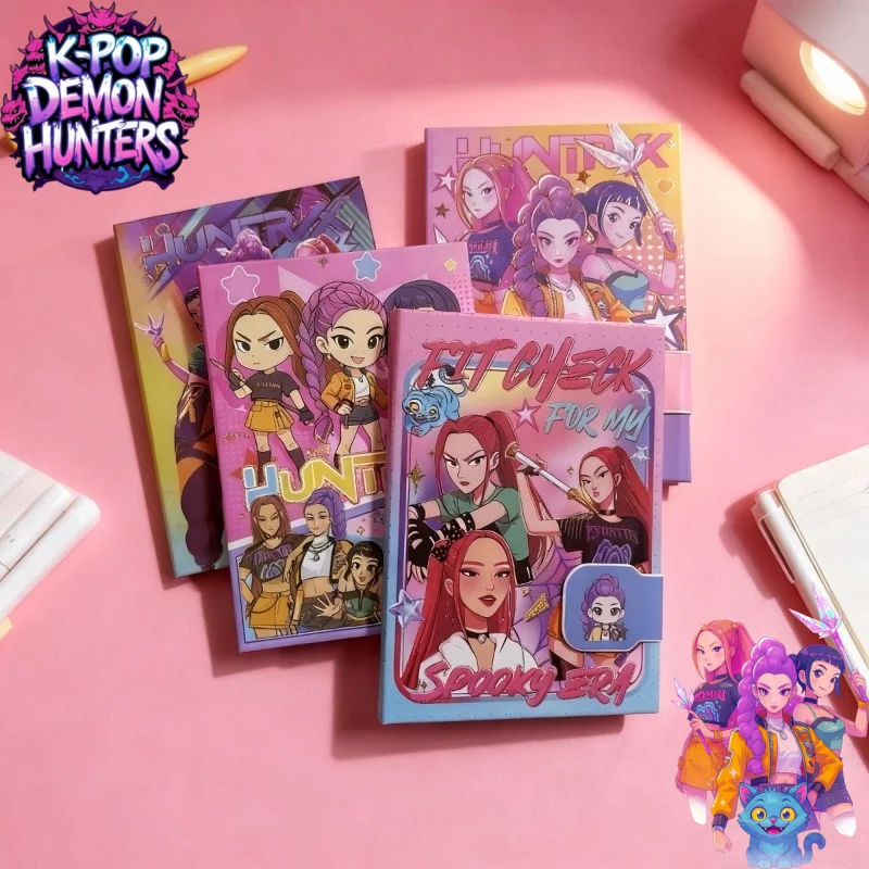 الإبداعية KPop شيطان الصيادين سلسلة ميرا رومي زوي جديد لطيف أنيمي الكرتون نمط المألوف المحمولة المغناطيسي إغلاق دفتر #1