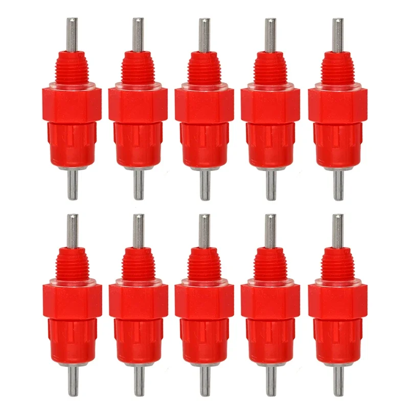 

5/10/15 Pcs Automatic Chicken Water Nipple Poultry Drinking Water 360 Degree Stainless Steel Hen Poultry Feeder Duck