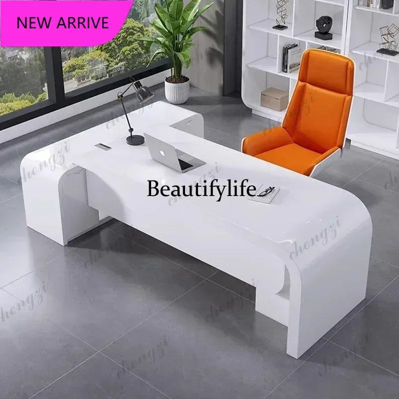 A68Aesthetic Office Desk European Computer Seating Multifunction Home Furniture Gaming Design Gadgets Scrivania