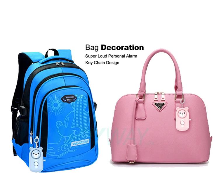 3PCS 130db Led Portable Women Emergency Self Defense Keychain Safety Personal Alarm With LED Light