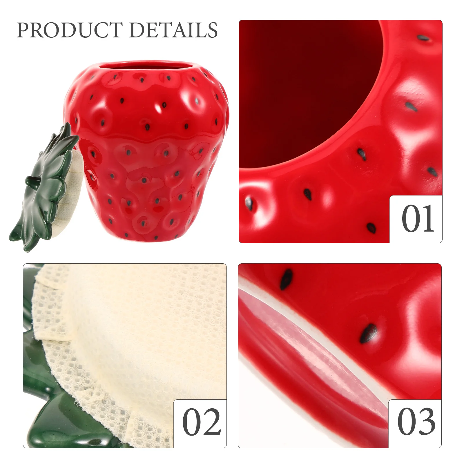 

Airtight Tea Container Loose Storage Decorative Canisters Canisterk Ceramic Kitchen Cute Small Jars