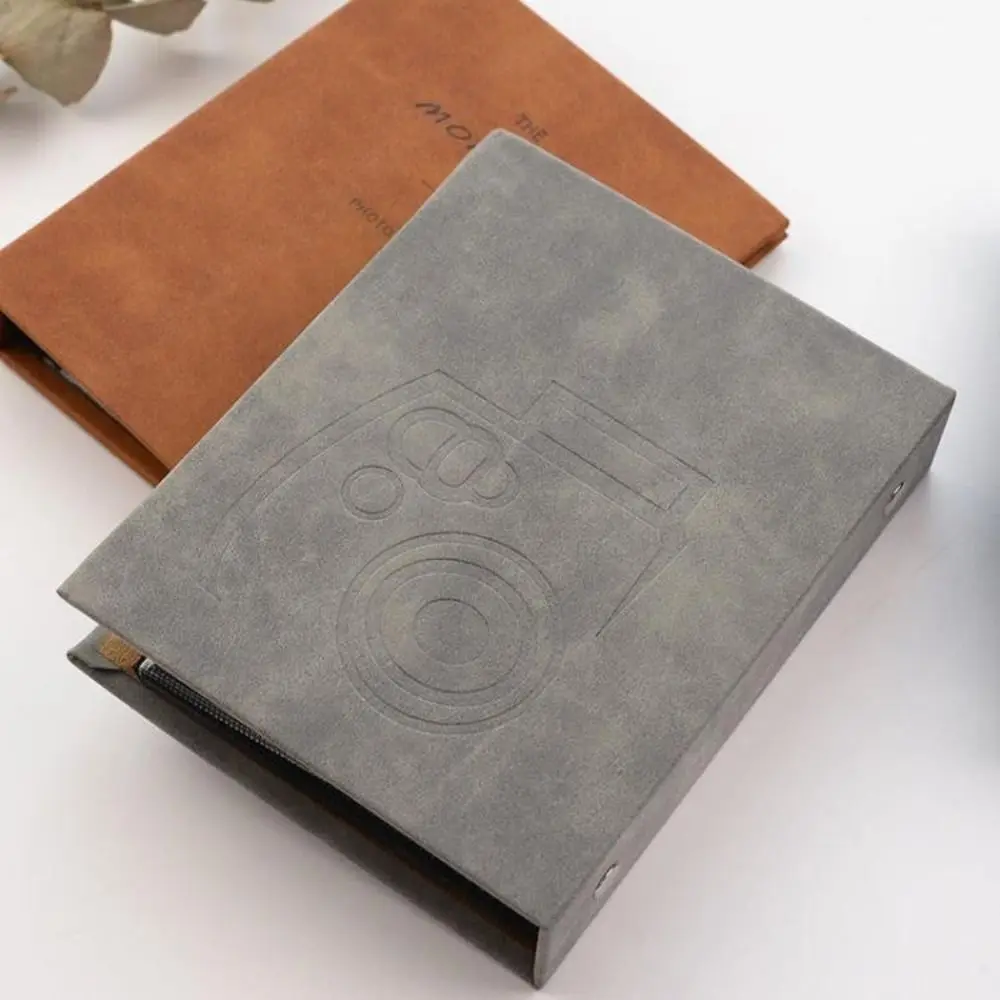 64 Pockets Instant Camera Photo Album PU Leather Suede Surface Memorial Booklet for Polarized/Fujifilm Instax Mini 12/11/EVO