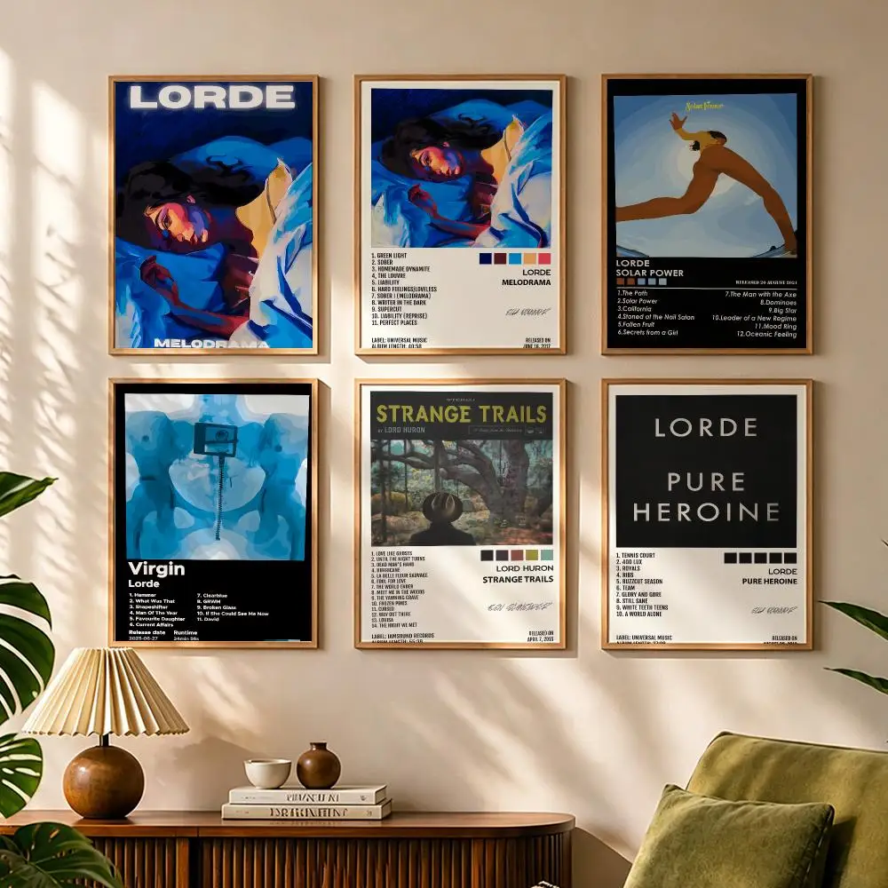 Singer L-Lorde Painting Calligraphy Canvas HD Poster Waterproof Fade Resistant Wall Art Print for Home Decor