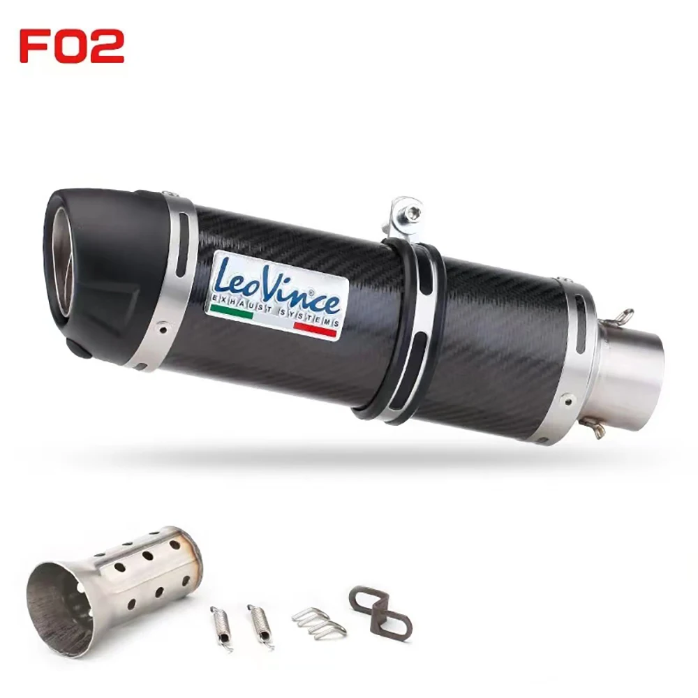 LeoVince-silenciador de Escape para motocicleta, tubo de Escape de 51mm con DB Killer para Z1000, Z900, GSR600, FZ6N, R1, R6, R3