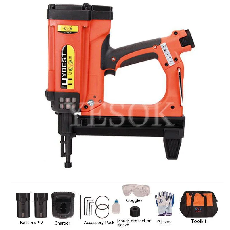 GSR40A Adjustable Cordless Fast Gas Nailer Air Nailer for Woodworking Concrete Door And Window Trough Decorative Fixed Nailer N