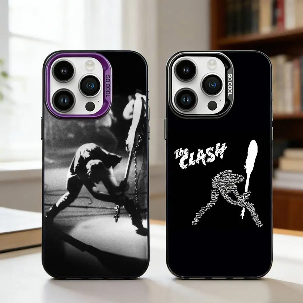 

The C-Clash London Calling Phone Case For iPhone17 16 15 14 13 12 Pro Max Grey Black Matte Laser Metallic Aurora Funda