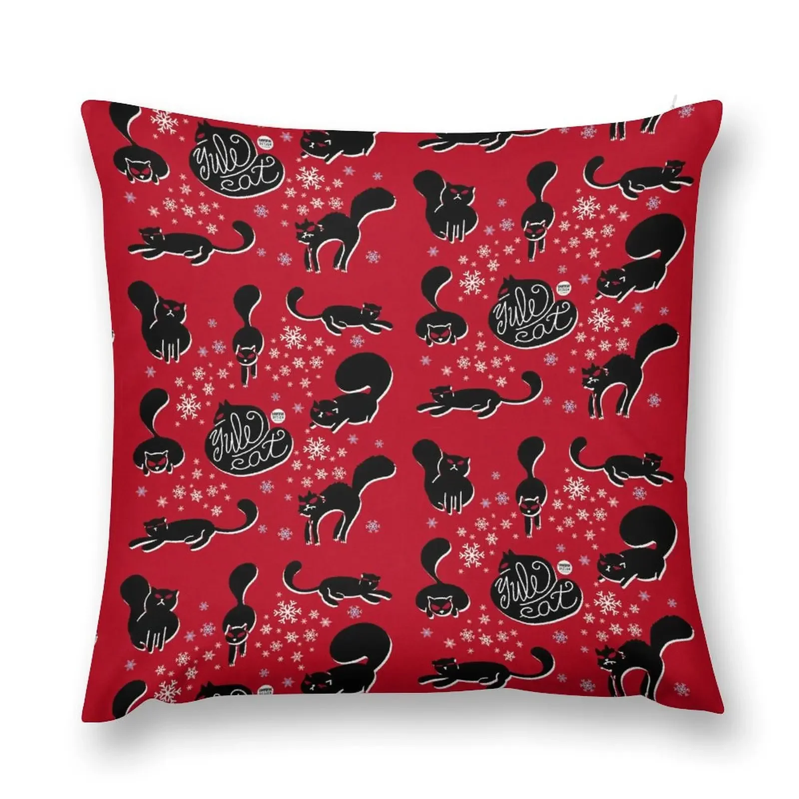 

Yule Cat - Icelandic Christmas Cat folklore Throw Pillow Decorative pillowcase Pillowcase Cushion pillow