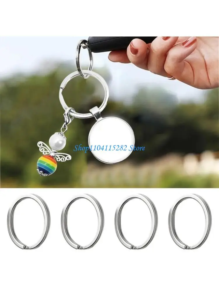 

20pcs 20mm/25mm/30mm Split Rings Silver Stainless Round Keychains Rings