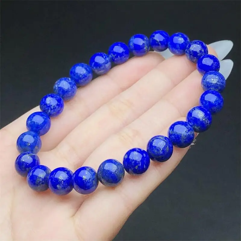 

8.8MM Natural Lapis Lazuli Bracelet Charms Handmade Fortune Energy Bangle Mineral Woman Amulet Jewelry Gift 1PCS