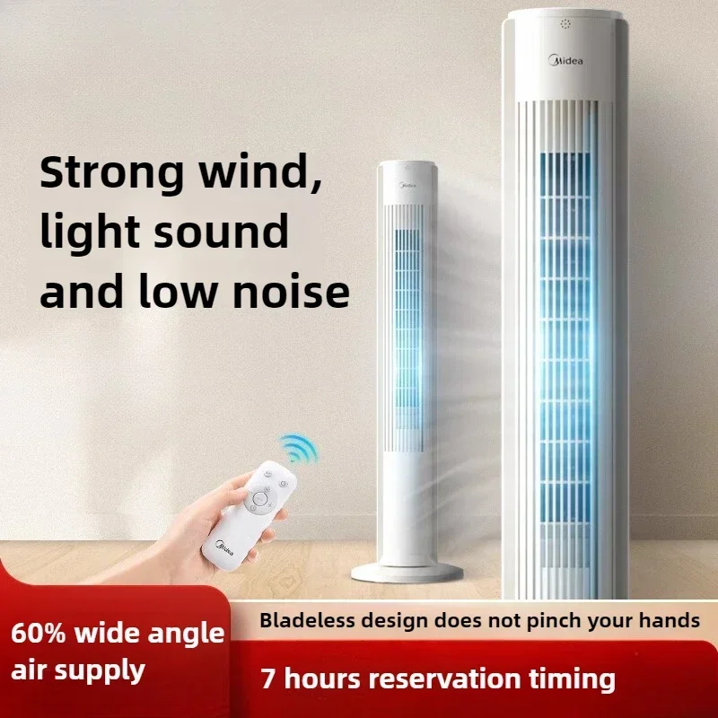 

Tower fan bladeless silent vertical household living room floor fan appointment timing high wind remote control New style