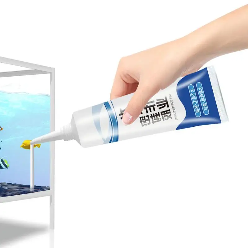 Safety Aquarium Sealant Transparent Safety Aquarium Sealant Leak Repair Underwater Adhesive Seal 120ml Safe Aquarium Sealant