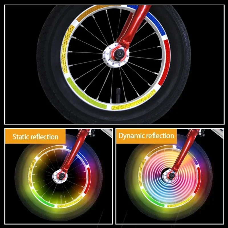 12 Calcomanías Reflectantes Para Neumáticos De Bicicleta Infantil | Seguridad Nocturna Y Baja Visibilidad | Fáciles De Aplicar Y Quitar