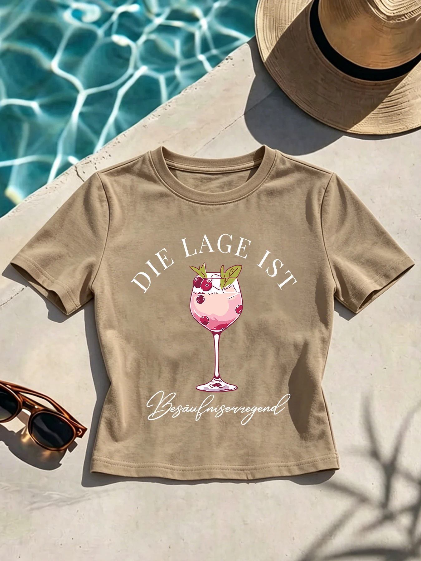 Delicious Looking Fruit Wine Print Women Slim T-Shirts Summer Casual T Shirts Slim Trendy Crop Tee Tight Comfortable Woman Short