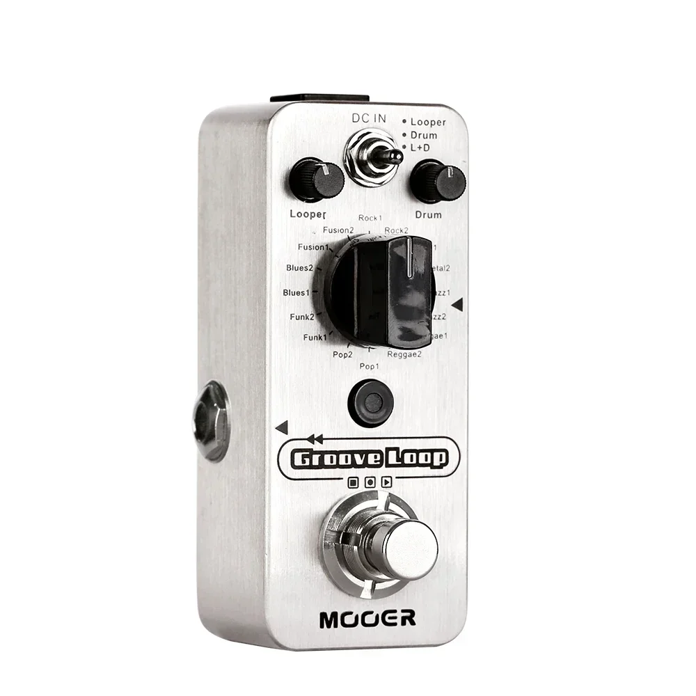 MOOER Groove Loop Pedal Efek Gitar Drum Machine Looper Pedal Waktu Rekaman Maksimal 20 Menit Tap Tempo Processor Aksesoris Gitar