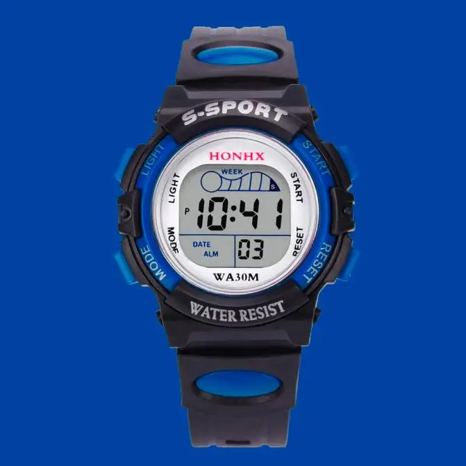 

LED Sports Watch Kids Waterproof Children Boys Digital Alarm Date Watch Gift Children Luminous Dial Military Sport Watches