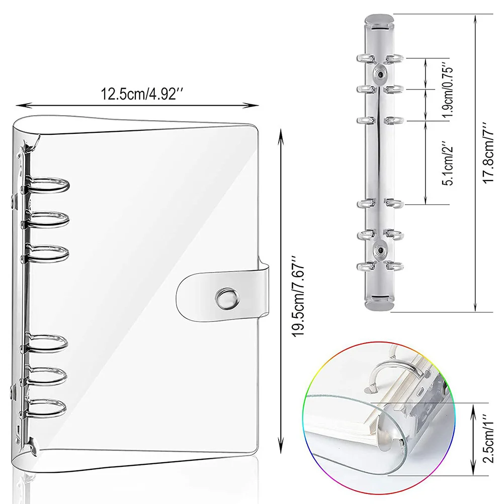 1Set Waterproof Binder A6 Budget Sheets Replacement Paper Loose-Leaf Expense Tracker Portable Cash Recording Notepad for Home