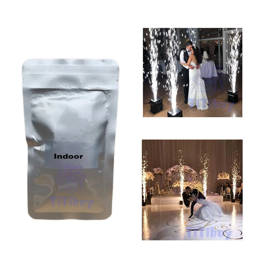 5 bags Ti Powder Cold Spark Machine Fountain Sparkular Machine Consumable 200g/100g Indoor Outdoor Dust 650W 750W Spark Machine