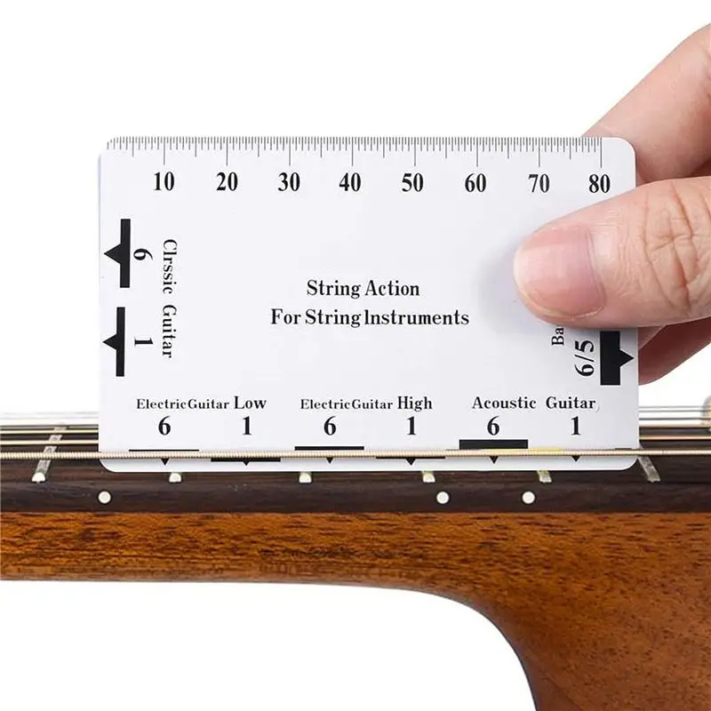 ABUE-36Pcs Understring Radius Gauge + String Action Ruler Gauge Tool + Guitar Bridge Saddle Nut Files Set Guitar Repair Tool