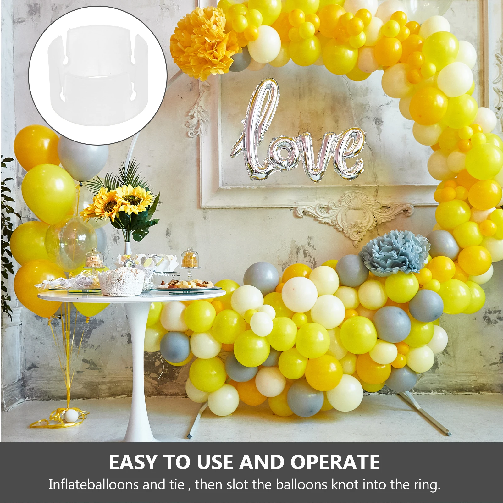 

100pcs Ring Connector Accessory For Party Wedding Decoration Clip Balloon Balloon Clip Ring Buckle Buckle Accessory