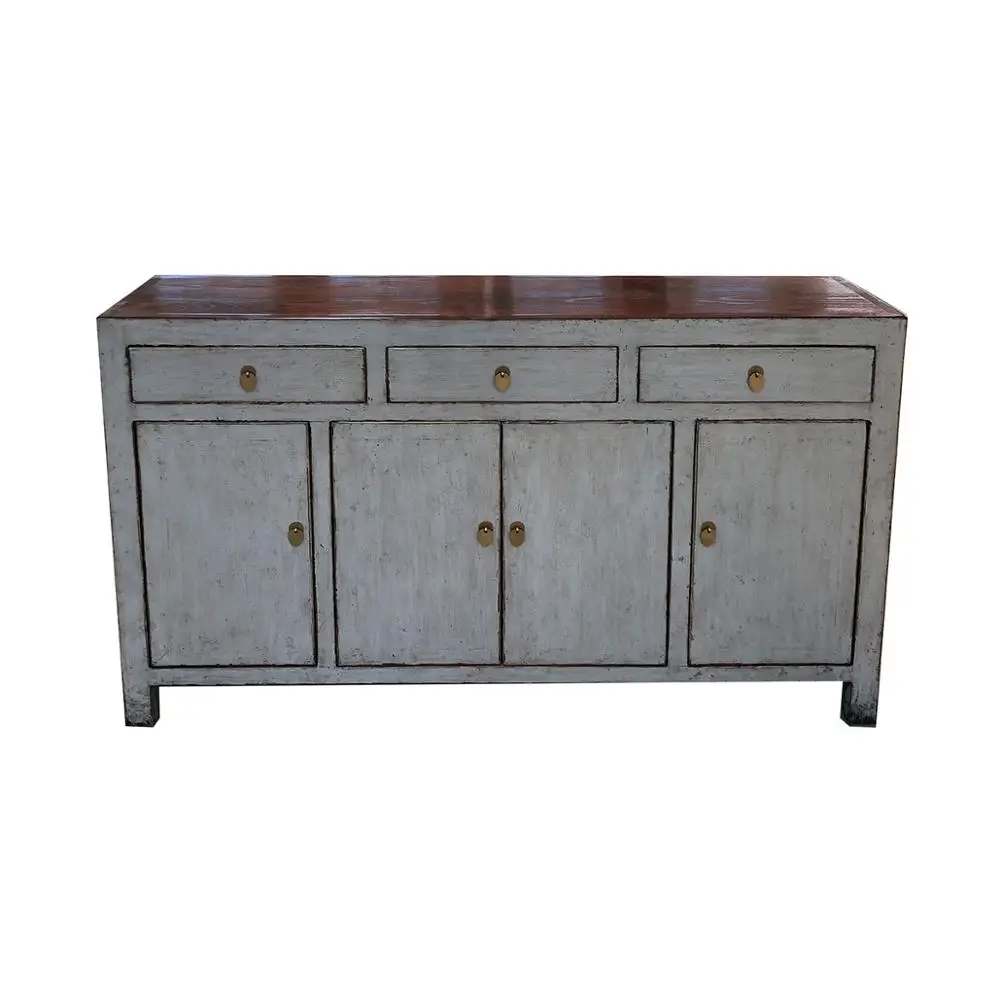 Chinese Antique Asian Recycle Wood Cabinet high Glossy Furniture