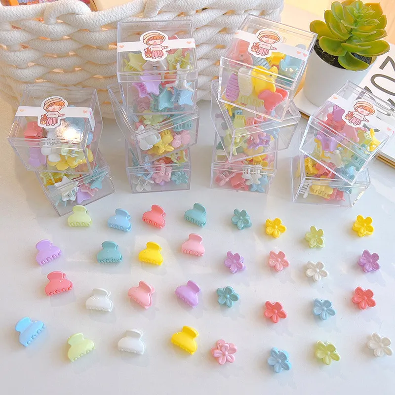 

16Pcs Colorful Small Hair Claws Girls Cute Flower Star Mickey Hair Clips Hair Accessories Kids Cartoons Headwear Gift