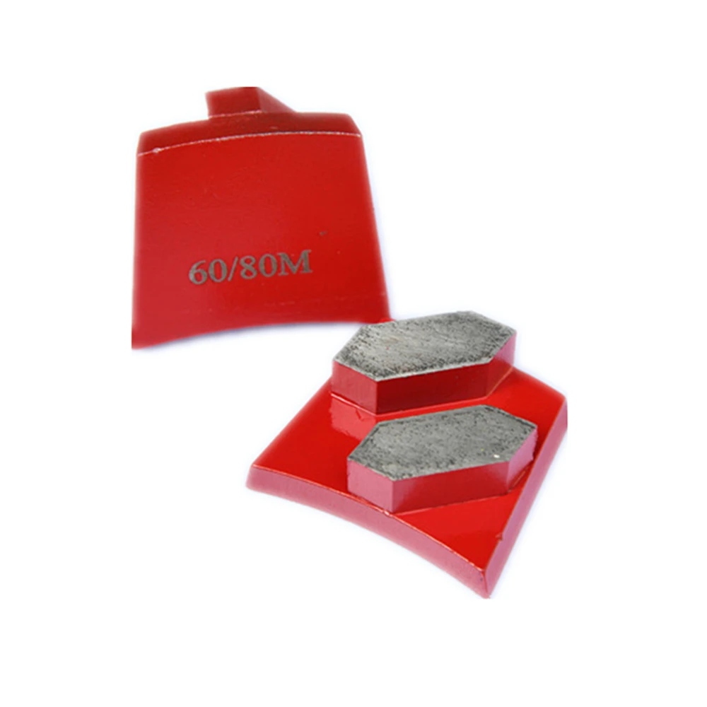 PHX06 PHX Concrete Floor Grinding Pads Trapezoid Quick Lock Grinding Plates with Two Hexagon Segments for PHX Floor Machine