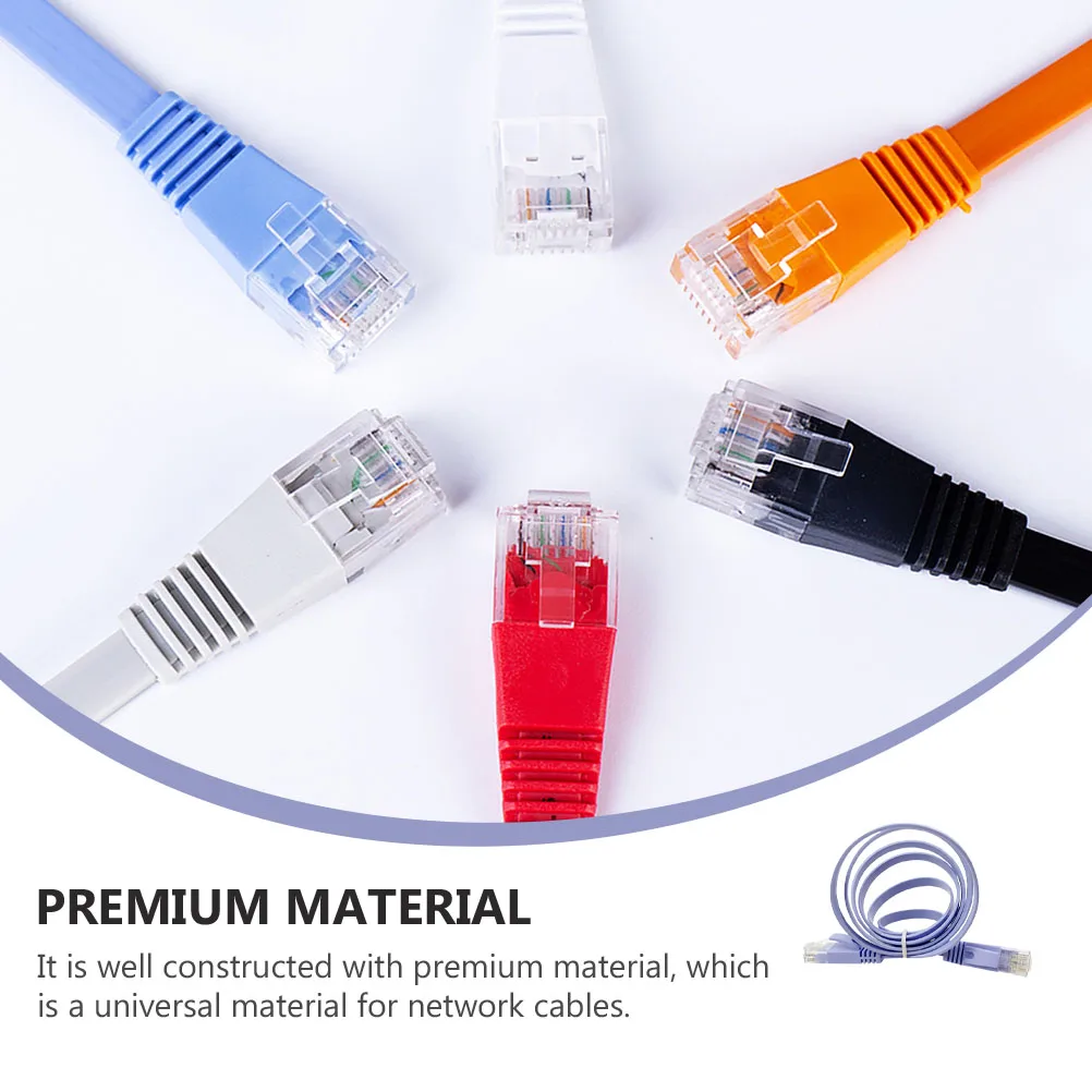 

1pc Flat Cat6 Ethernet High Performance Broadband Network Cable For Router Modem Outdoor Indoor Use Heavy Duty Lan Wire