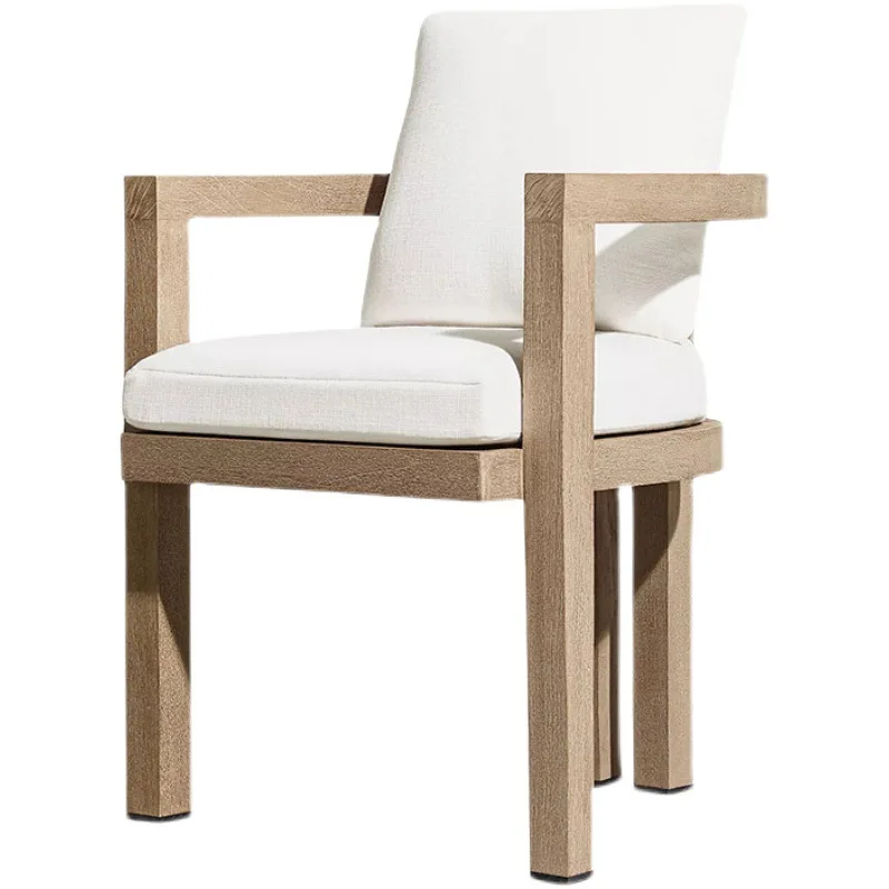 أريكة خارجية إسكندنافية مزيج فيلا فناء مضاد للتآكل من خشب الساج مقاوم للماء للحماية من الشمس والترفيه في الهواء الطلق من الخشب الصلب