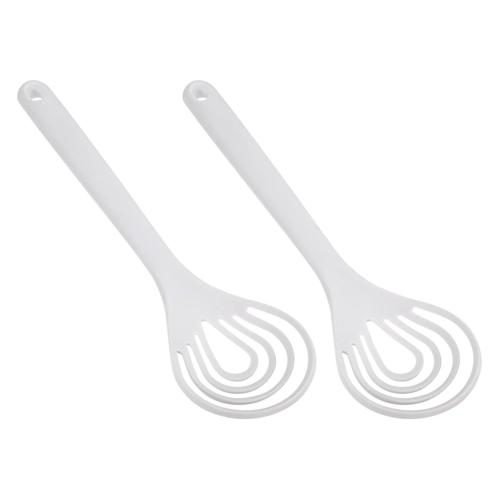 

2Pcs Egg Mixer Whisk PP Material Ergonomic Handle Manual Baking Tool Kitchen Utensil Stainless Steel Beater