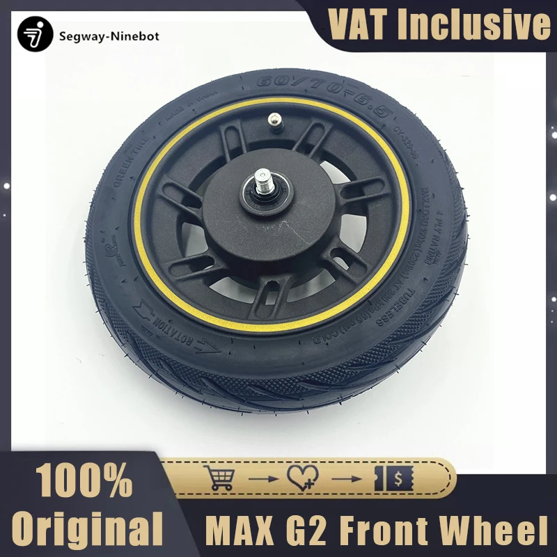 Original Front Wheel Hub For Ninebot Max G2 Electric Scooter Front Wheel Hub 60/70-6.5 KickScooter Assembly Parts