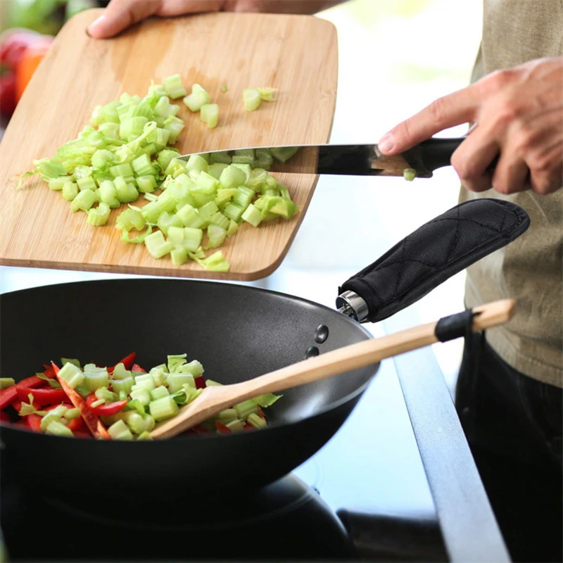 4Pcs/set Pan Handle Holder Sleeve Dismountable Cookware Potholder Pots Pans Handle Cover Kitchen Tools Anti-Scald Anti-Slip