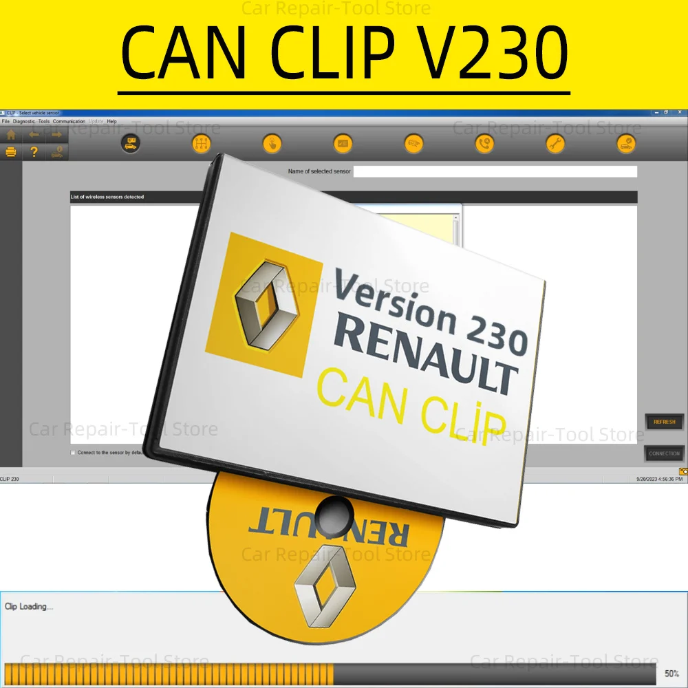 Chip completo 2023 cancellip230, Software Can Clip rena-ult para Renault OBD2, Extractor de pines de diagnóstico V2 Reprog Dialogys USB, novedad de